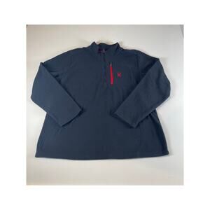 Spyder Black Fleece Pullover XXXL Embroidered Logo Warm Soft Outdoor Layer